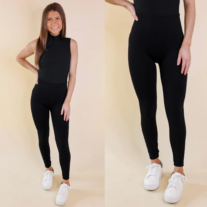 Sheer - panel women leggings for a sexy and alluring lookSPANX | EcoCare Seamless Leggings in Black