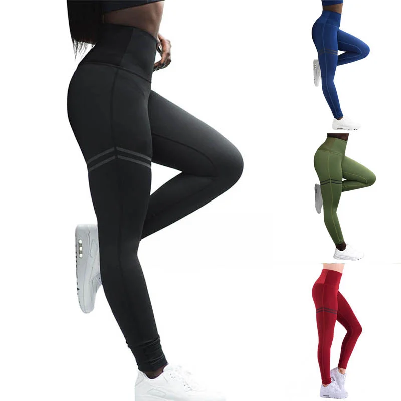 Belted women leggings for a defined waist and added styleTight Compression Sport Yoga Pants