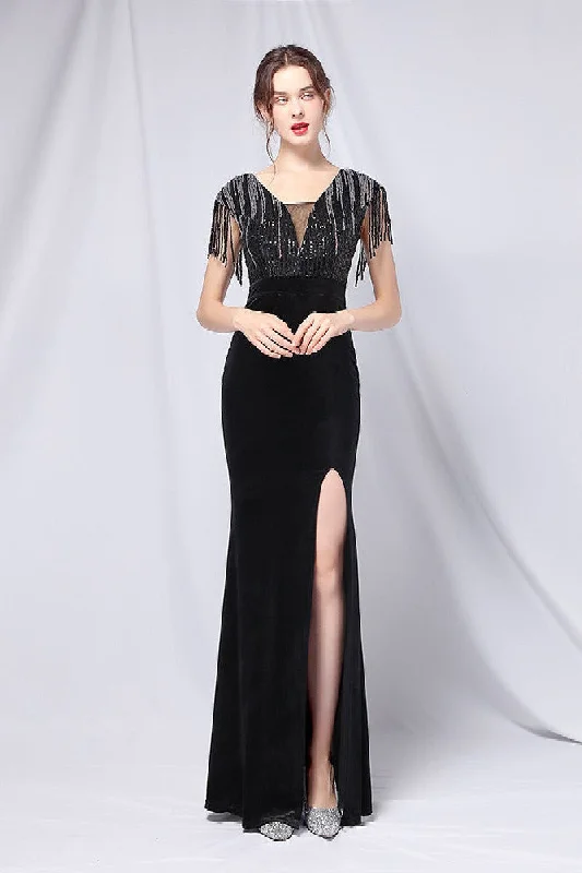 Lace - Embellished Women Dress for an Elegant and Sophisticated AppearanceTrumpet-Mermaid Floor Length Satin Occasion Dress 656843357593