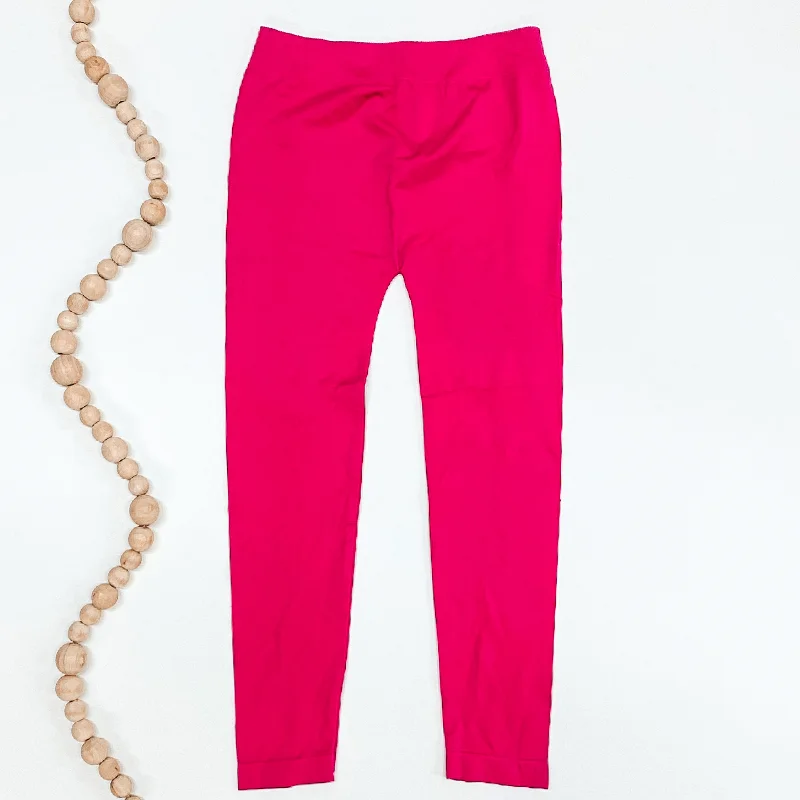 Bootcut women leggings for a unique and flattering silhouetteSeamless Leggings Regular Size in Hot Pink