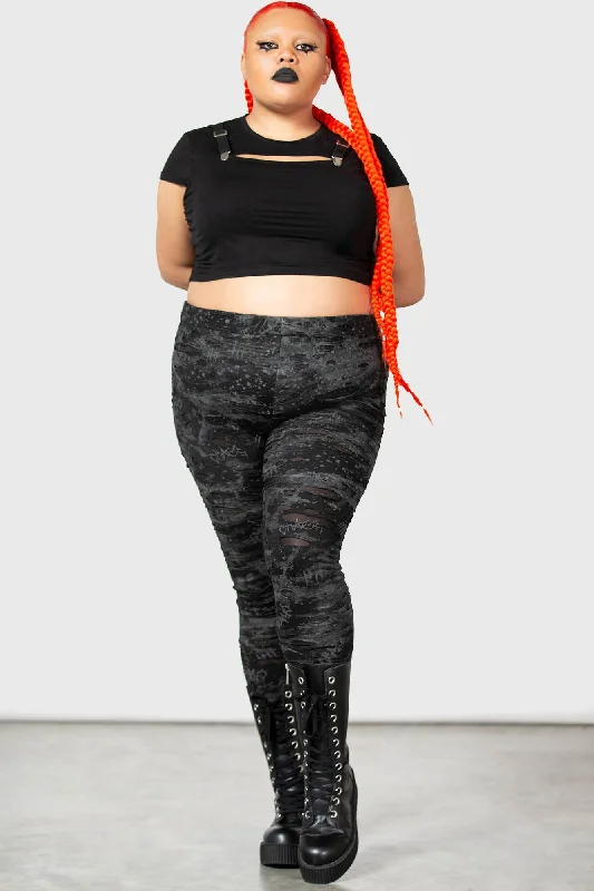 Patterned geometric women leggings for a modern and stylish appearanceTightrope Leggings [PLUS]