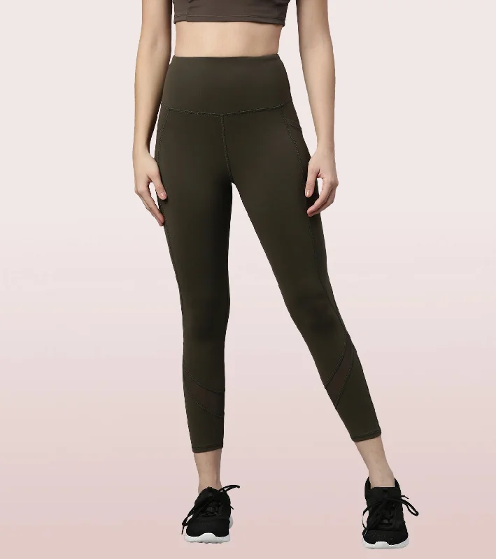 Cargo - pocket women leggings for added functionality and styleActive Cottony Legging| Feels Like Cotton Dry Fit High Waist 7/8th Length Legging