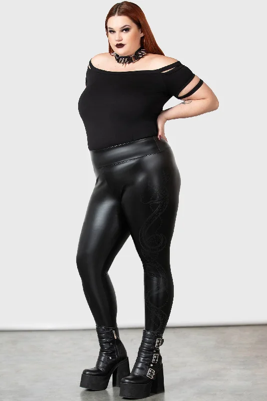 Lace - trimmed women leggings for an elegant and romantic touchVenom Leggings [PLUS]