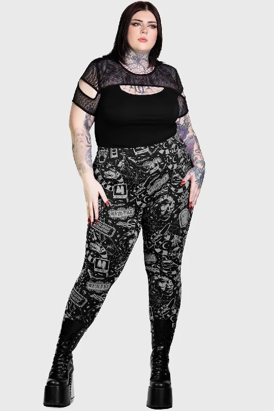 Plus - size women leggings with a comfortable and stretchy designNever Trust The Living Leggings [PLUS]