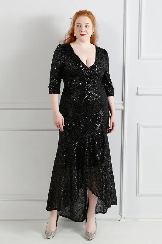 Lace - Embellished Women Dress for an Elegant and Sophisticated AppearanceTrumpet-Mermaid Ankle Length Sequin Evening Dress 647046553915