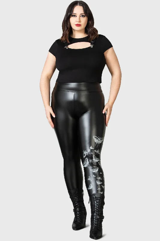 Ripped women leggings for a trendy and rebellious fashion statementDeath's Head Leggings [PLUS]