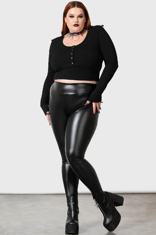 Organic cotton women leggings for an eco - friendly and soft optionHaunted Vampiress Leggings [PLUS]