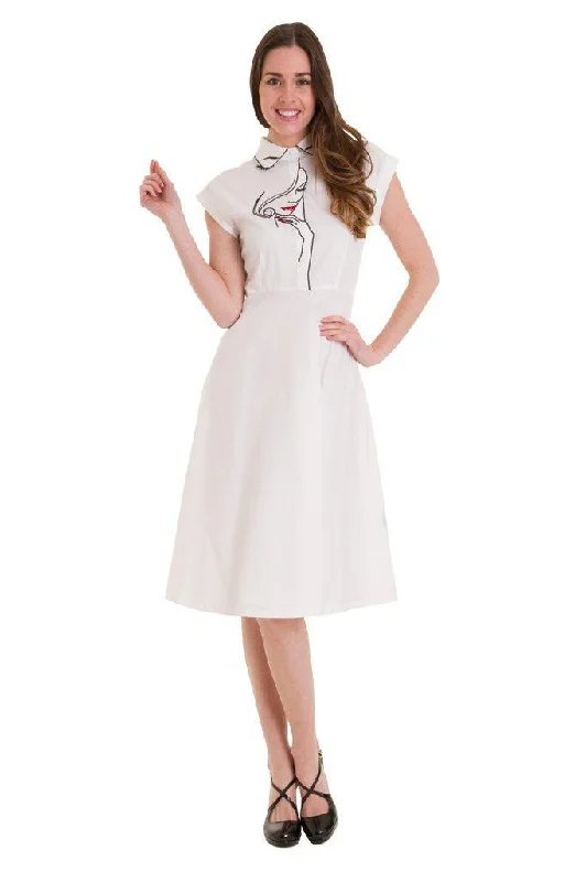 Shift Women Dress with a Simple and Classic Design for Everyday WearModel Face Longer Dress