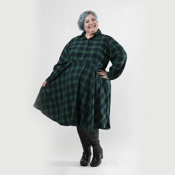 Ruffled Women Dress with Multiple Layers for a Playful and Girly StylePlus Size Highland Fling Dress Winter22 - made to order in all sizes and a range of flannelette tartans to choose from.