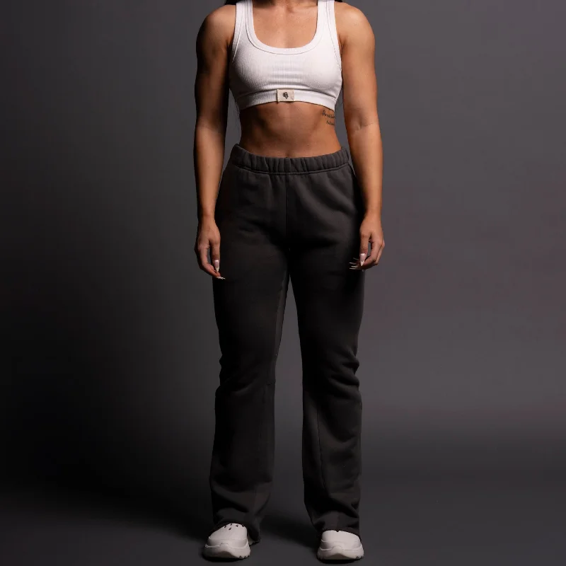 Bootcut women leggings for a unique and flattering silhouetteDual She Flare Sweat Pants in Wolf Gray