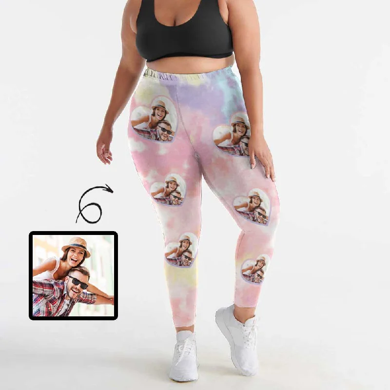 Jegging - style women leggings combining jeans look and leggings comfort#Plus Size Custom Photo Colorful Women's Plus Size Stretch Leggings