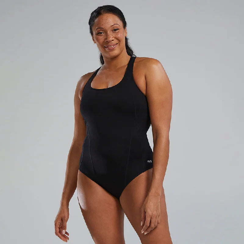 Sports women swimwear for high - intensity water activities like swimming lapsTYR Black Durafast Elite® Women's Max Splice Controlfit Swimsuit