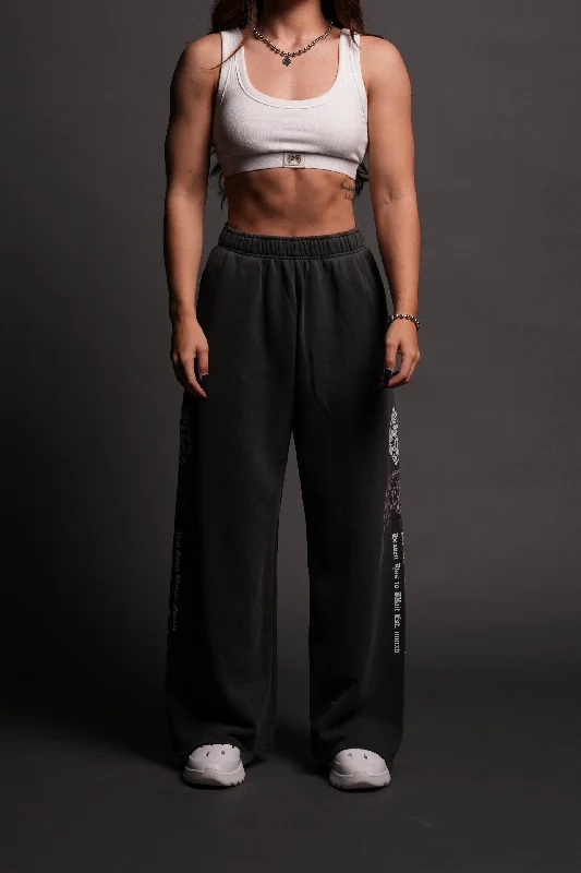 Neon - colored women leggings to stand out in workoutsWolves Hesh Durst Sweats V2 in Wolf Gray