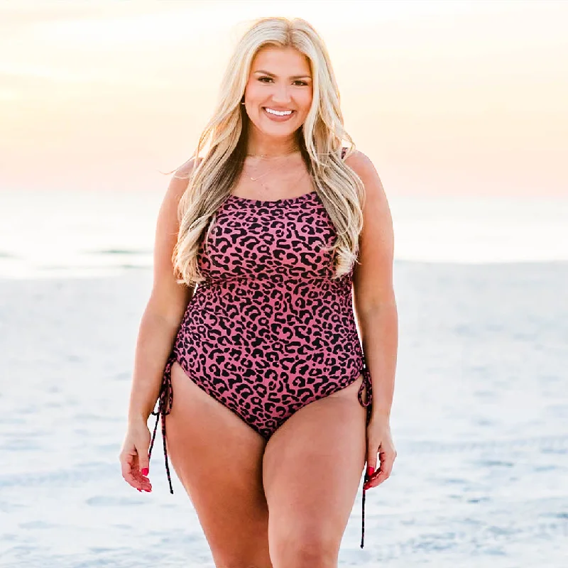 Maternity women swimwear for expecting mothers to enjoy the water comfortablySalty But Sweet Swimsuit, Leopard