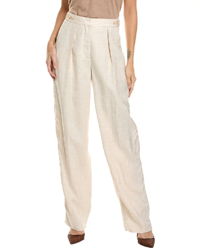 High - waisted women leggings for a tummy - control and flattering fitStella McCartney Katlyn Linen-Blend Trouser