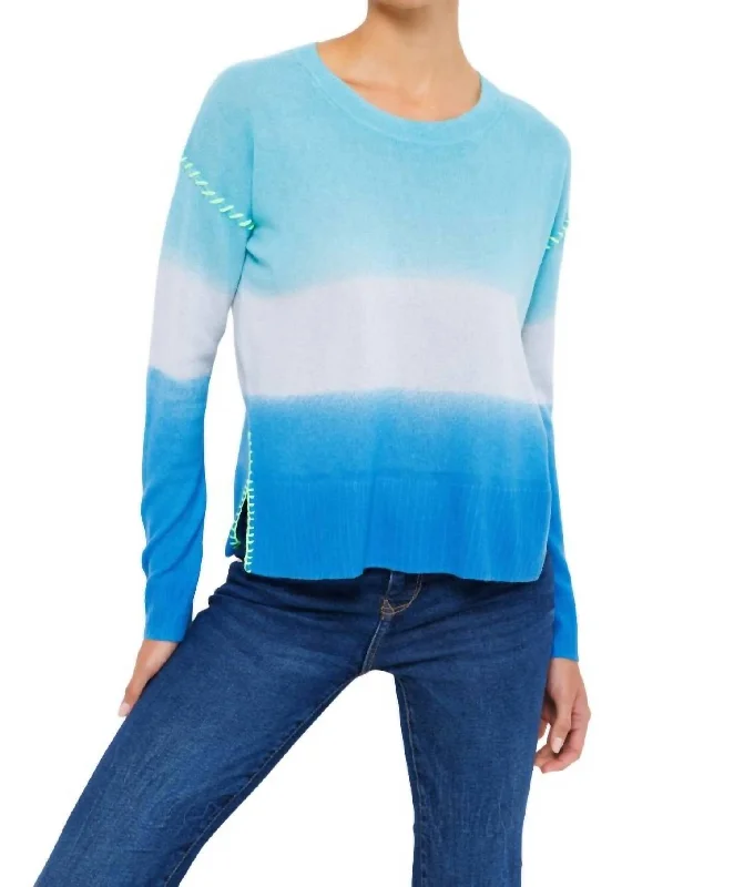 Plus - Size Women Sweater with a Flattering FitColor Me Happy Top In Ice Combo