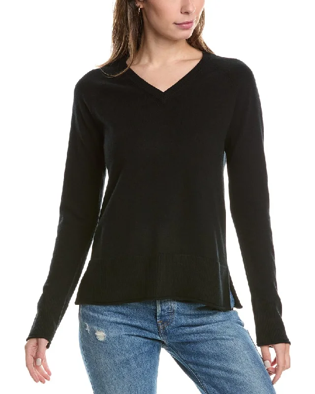 Oversized Women Sweater for a Cozy and Fashionable LookForte Cashmere Raglan Cashmere Sweater