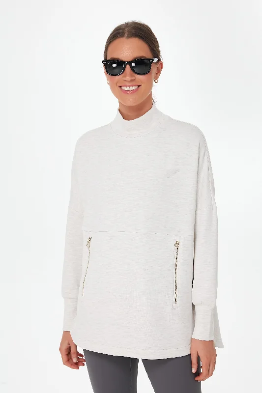 Cashmere Women Sweater with a Luxurious Soft TouchIvory Marl Bay Sweat