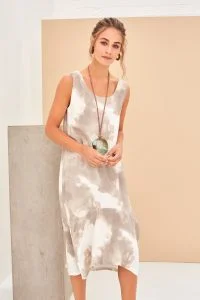 Organic Cotton Women Sweater for an Eco - Friendly ChoiceNaya Tie Dye Sleeveless Dress