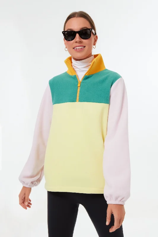 V - Neck Women Sweater to Elongate the NecklineExclusive Retro Colorblock Potomac Pullover