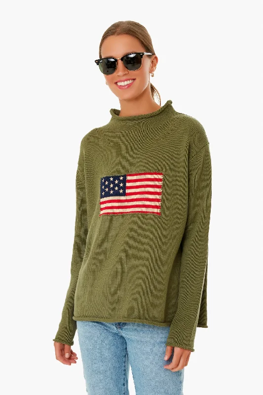 Hooded Women Sweater for Added Comfort and StyleVintage Green Americana Sweater