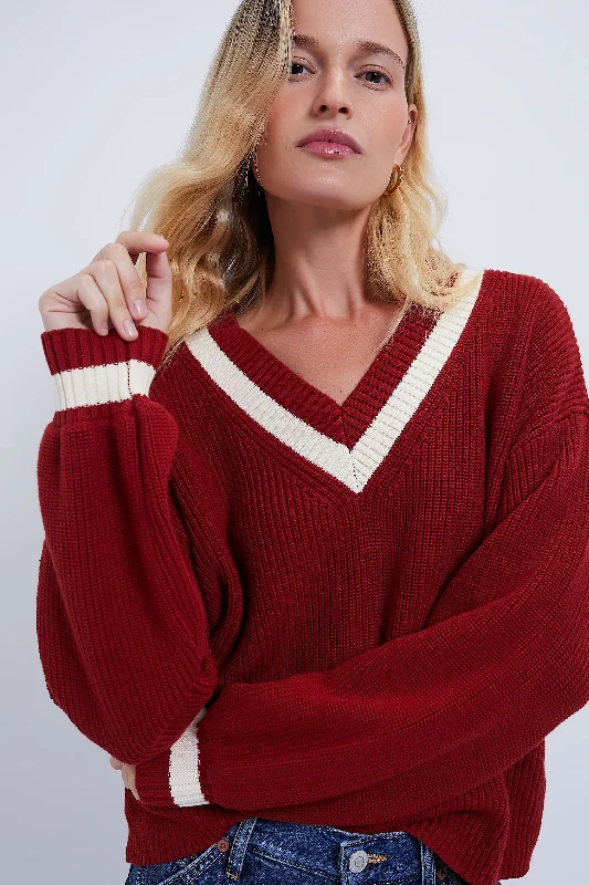 Button - Down Women Sweater for a Versatile LookWashed Red Ashe Sweater