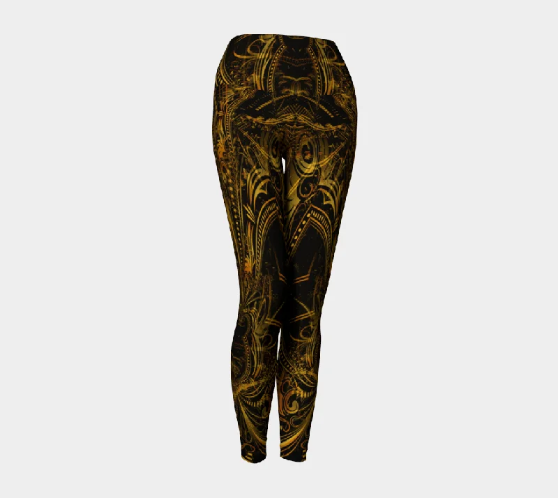 Compression women leggings for post - workout recovery and muscle supportGolden Portal High Waist Leggings