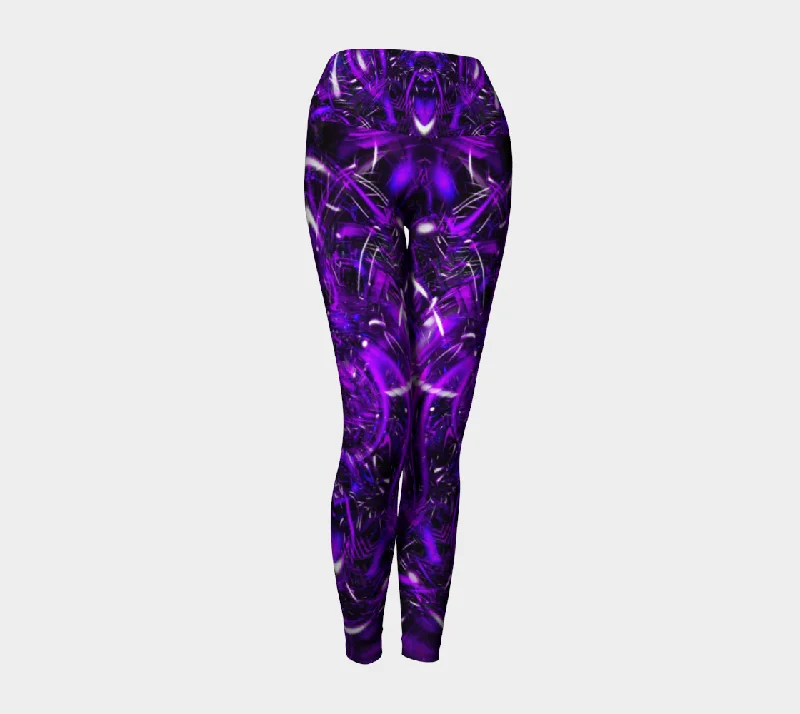 Organic cotton women leggings for an eco - friendly and soft optionPurple Portal High Waist Leggings