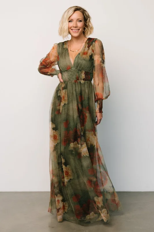 Sheath Women Dress with a Tailored Fit for a Professional LookLayla Tulle Maxi Dress | Olive + Rust