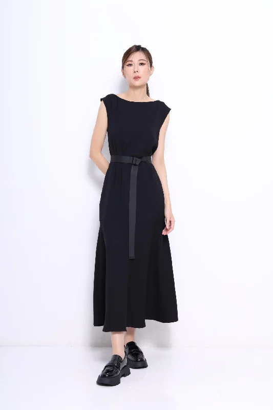 Strapless Women Dress with a Built - in Bra for Comfort and SupportMia Drop Waist Maxi Dress