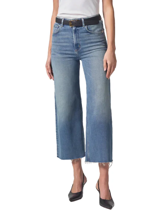 Washed - Out Denim Top for a Vintage AestheticLyra Wide Leg Crop Jean in Abliss