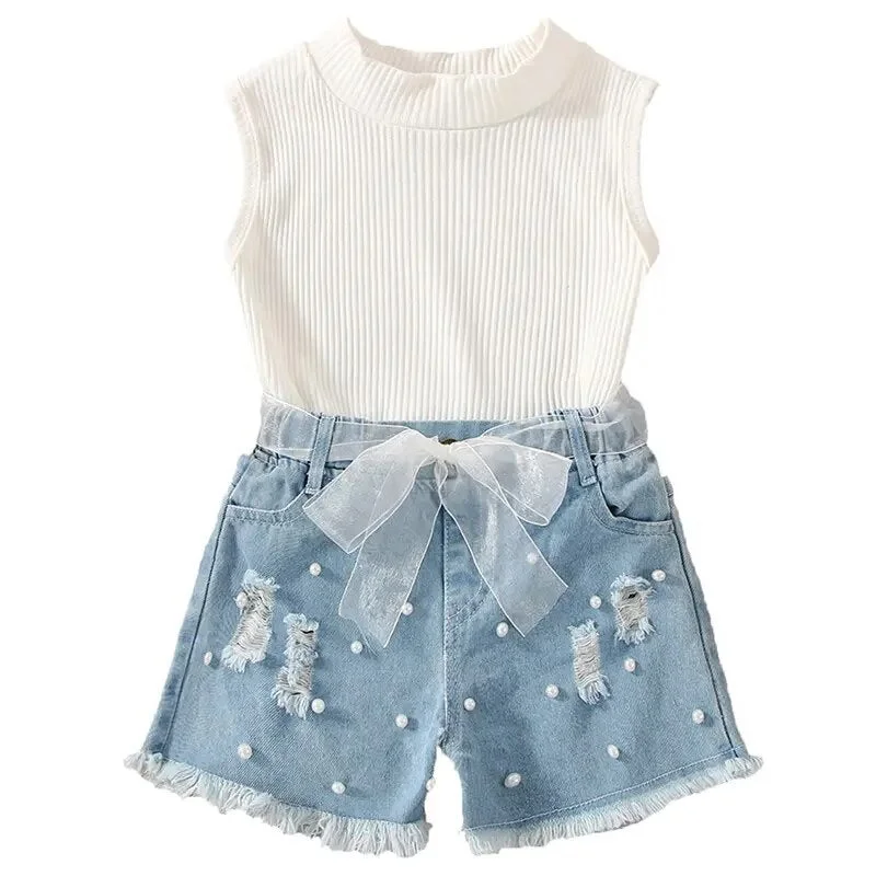 Sleeveless Denim Top for a Cool Summer LookCamille Denim Set