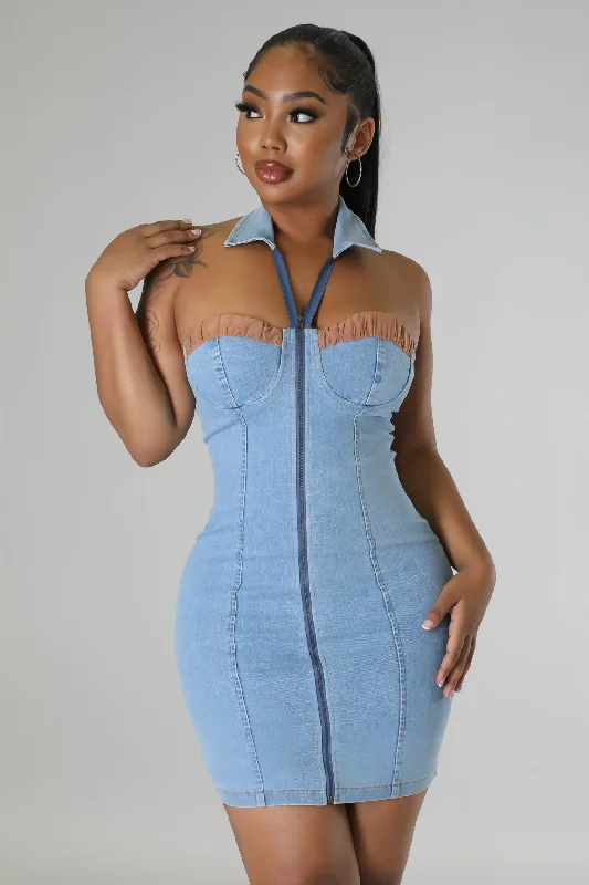 Denim Top for a Music Festival with a Rock - n - Roll VibeCynelle Dress