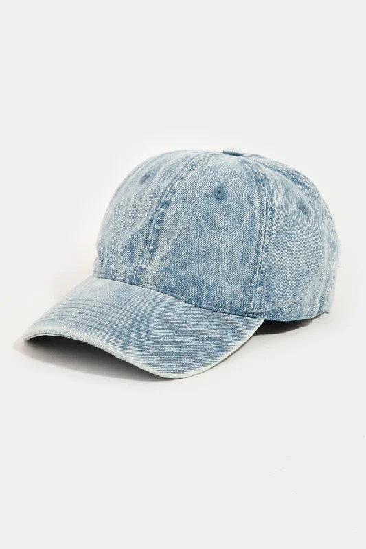 Plus - Size Denim Top for a Comfortable and Stylish FitFaded Wash Denim Baseball Cap