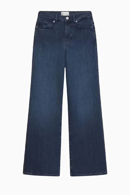 Mom jeans for a nostalgic and casual lookFrame Denim Le Slim Palazzo - Thunderstorm