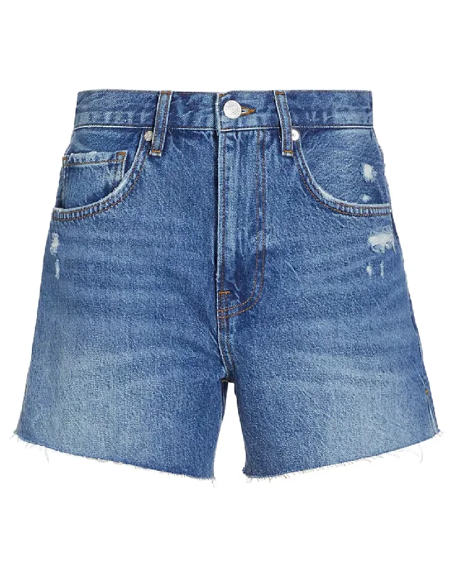 Ripped Denim Top for a Rebellious Fashion StatementLe Super High Raw Fray Short in Mariner