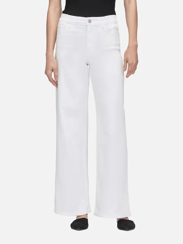 Skinny women jeans with a form - fitting designLe Slim Palazzo Jean - White