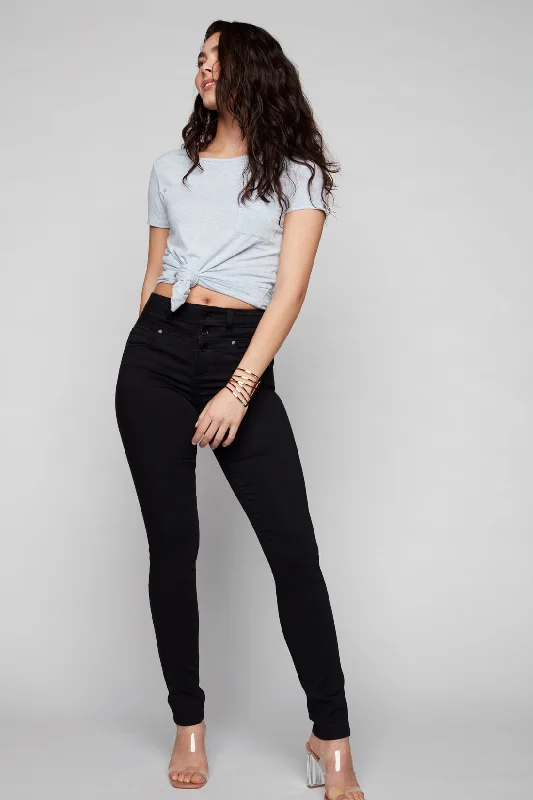 Mom jeans for a nostalgic and casual lookMIA - Mid Rise Skinny - Black