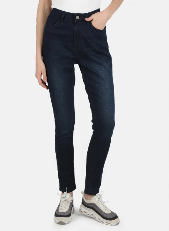 Colored women jeans in vibrant hues like red and yellowWomen Navy Blue Slim Fit Denim