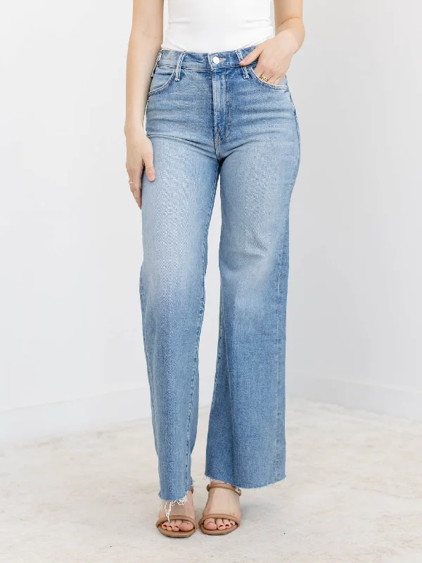 Denim Top for a Music Festival with a Rock - n - Roll VibeMOTHER I Confess The Roller Ankle Fray