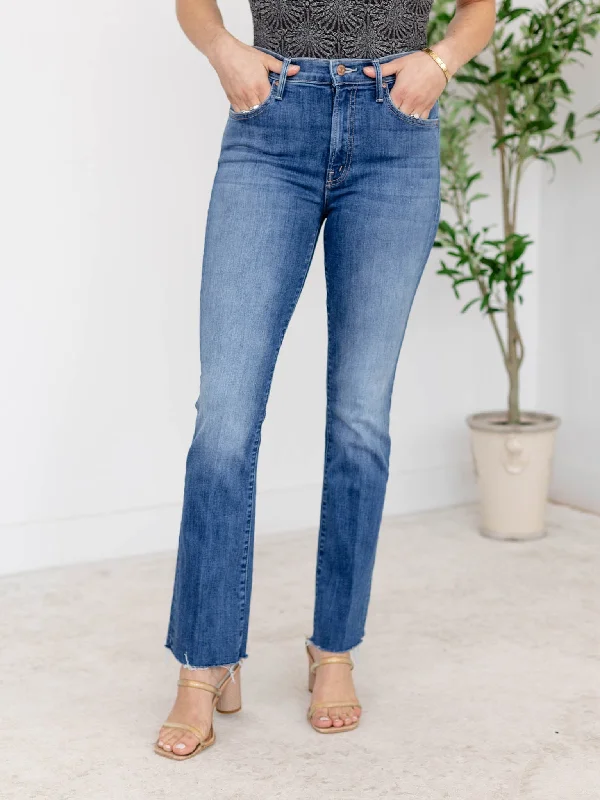 Ripped Denim Top for a Rebellious Fashion StatementMOTHER We Got The Beat Insider Flood Fray