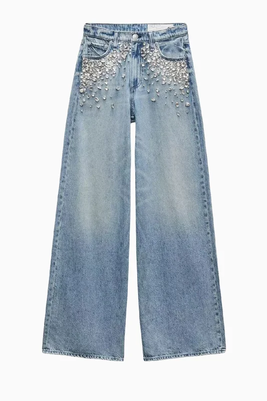 Embellished women jeans with studs or rhinestones for a glamorous touchRag & Bone Featherweight Sofie Jean - Mali Jewel