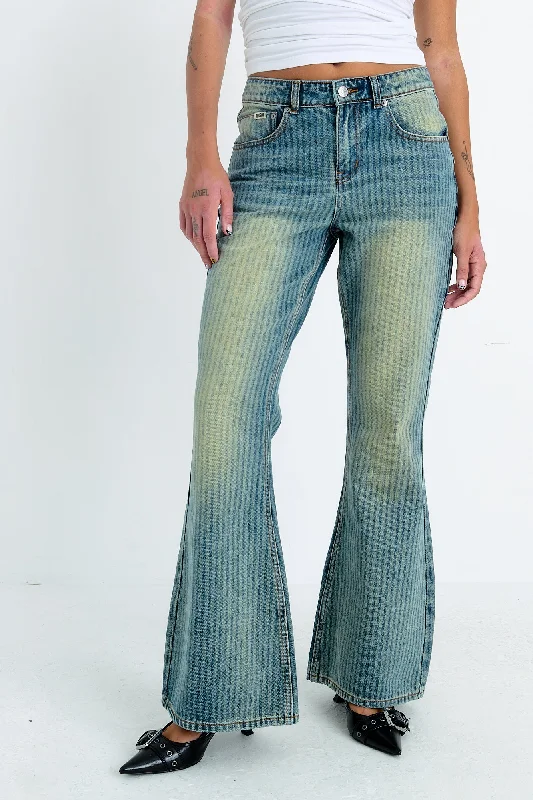 Distressed women jeans for a trendy and edgy lookRipley Bootcut Jean