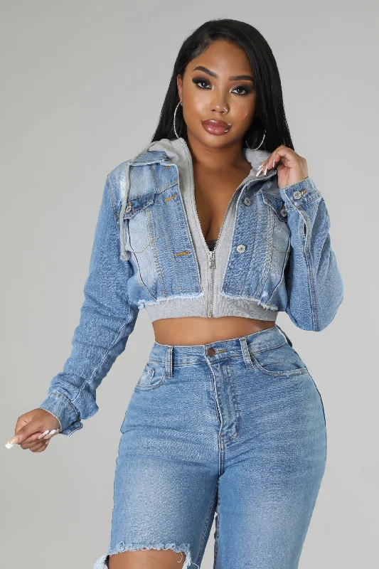 Oversized Denim Top for a Relaxed and Casual VibeTwo Of A Kind Jacket