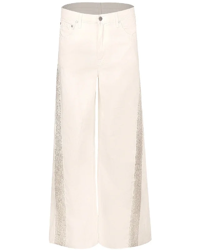 Denim Top with a Collared Neckline for a Preppy StyleAlmost Famous Jean in White