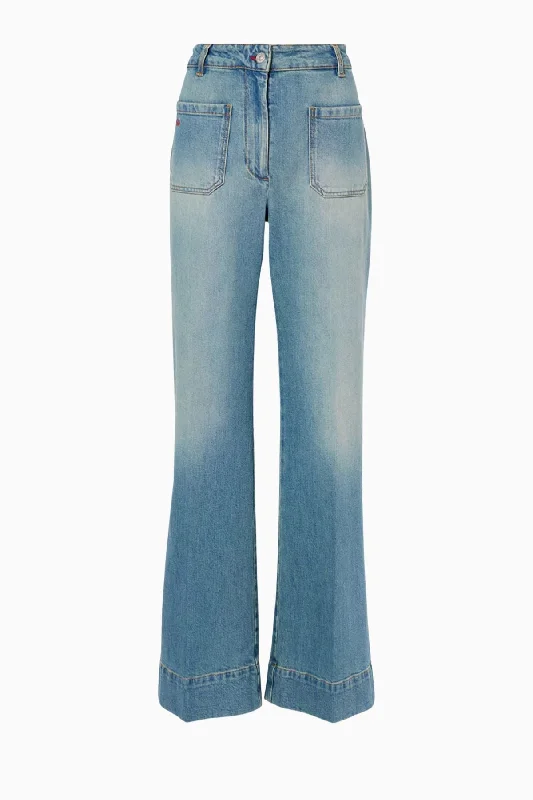 Bootcut women jeans to complement various shoe stylesVictoria Beckham Alina Jean - Tinted Blue Wash