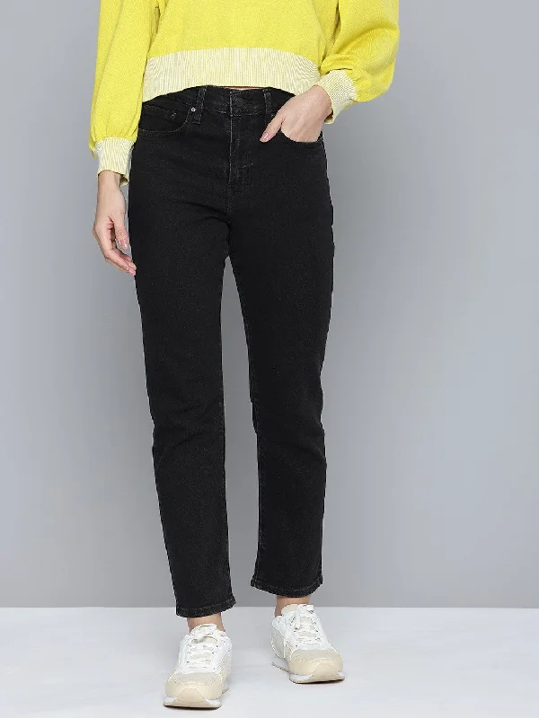 High - rise flare women jeans for a 70s - inspired lookWomen's High Rise 724 Slim Straight Fit Jeans