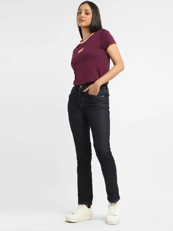 Mom jeans for a nostalgic and casual lookWomen's High Rise 724 Straight Fit Jeans