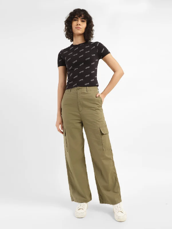 Jeggings women jeans combining the comfort of leggings and style of jeansWomen's High Rise Olive Loose Fit Cargo