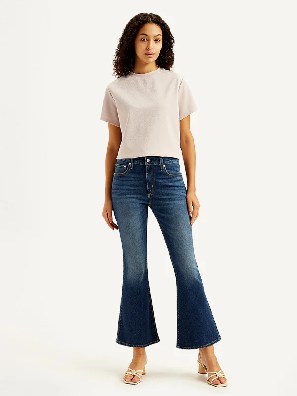 High - waisted women jeans for a flattering silhouetteWomen's Mid Rise 726 Flared Fit Blue Jeans